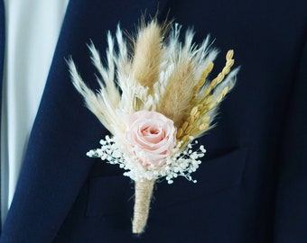 Pink Boutonniere/Groom&Best man Boutonniere/Wedding Boutonniere/Dry Flower Boutonniere/Mini Dried Flower Bouquet/Birthday Boutonniere