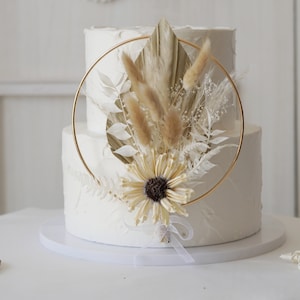 Kranz Kuchen Topper - Boho Trockenblume Kuchen Topper-Party Kuchen Topper-Blumen Kuchen Topper-Hochzeitstorte Topper