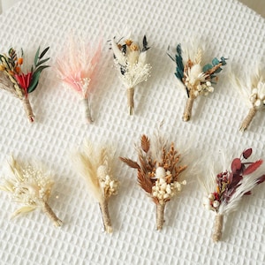 Boutonniere/Wedding Boutonniere/Dry Flower Boutonniere/Mini Dried Flower Bouquet/Dried Boutonniere