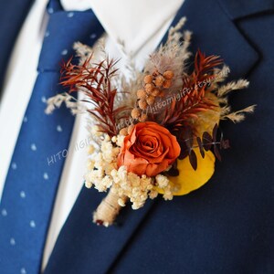 Autumn Wedding Boutonniere/Wedding Boutonniere/Dry Flower Boutonniere/Dried Boutonniere/Mini Dried Flower Bouquet/wedding decoration