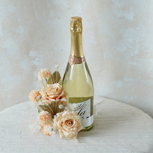 Wine Bottle Decoration Champagne Color Flowers,Wine Bottle Decoration Bouquet,Wine Bottle Bouquet,Wine Gift,Champagne Bottle Bouquet