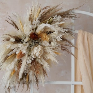 Wedding Backdrop,Wedding Corner Decoration,Pampas Grass Arch Flowers,Outdoor Wedding Backdrop,Floral Arch Arrangement,Wedding Arrangement