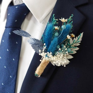 Dusty Blue Boutonniere,Wedding Boutonnieres Groom,Baby blue buttonhole,Blue Wedding,Groomsmen Witness Rustic Wedding,Wedding Boutonniere
