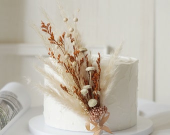 Cake Topper - Dried flower cake topper-Party cake topper-Flower Cake Topper-Wedding Cake Topper