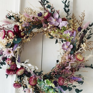 Spring Wreaths, Handmade Wreaths,Dry Wreath,Artificial Flowers Wreath,Front Door Wreath,Wall Door Wreaths,Dried Flowers Wreaths,Daisy Wreath image 1