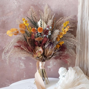 Wedding Bouquet,Bridal Bouquet,Bridesmaid Bouquet,Dried flower bouquet,Pampas Grass bouquet,Natural flower decor,Wedding decoration