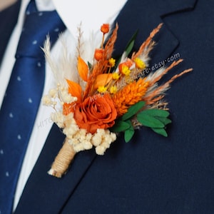 Autumn Wedding Boutonniere/Wedding Boutonniere/Dry Flower Boutonniere/Dried Boutonniere/Mini Dried Flower Bouquet/wedding decoration