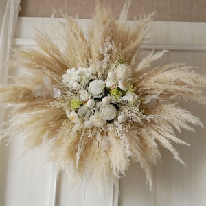 Wedding Archway Flower,Wedding Corner Swag,Swag for Arch,Outdoor Wedding Backdrop,Pampas Grass Arch Flowers,Floral Arch Arrangement