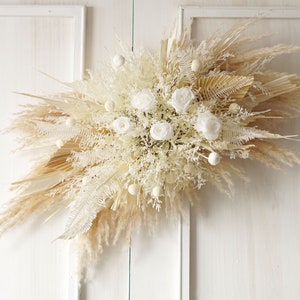 Wedding Archway Flower,Wedding Corner Swag,Swag for Arch,Outdoor Wedding Backdrop,Pampas Grass Arch Flowers,Floral Arch Arrangement