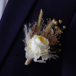 Boho Boutonnières/Wedding Boutonniere/Dry Flower Boutonniere/Mini Dried Flower Bouquet/Party Boutonniere/Dried Boutonniere