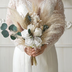 Wedding Flower,Wedding Bouquet,Bridal Bouquet,Bridesmaid Bouquet,Dried Flower Bouquet,Pampas Grass Bouquet,Artificial Flowers Bouquet
