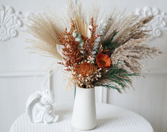 N Dried flower bouquet,Pampas Grass bouquet,vase filler,dried flowers,natural flower decor,Flower Arrangement,home decoration, home bouquet