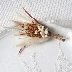 Boutonnières/Wedding Boutonniere/Dry Flower Boutonniere/Mini Dried Flower Bouquet/Dried Boutonniere