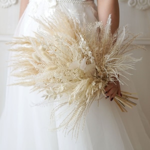 Wedding bouquet,Boho wedding,Bridal bouquet,Dried flower bouquet,Pampas Grass bouquet,Natural flower decor,Wedding decoration