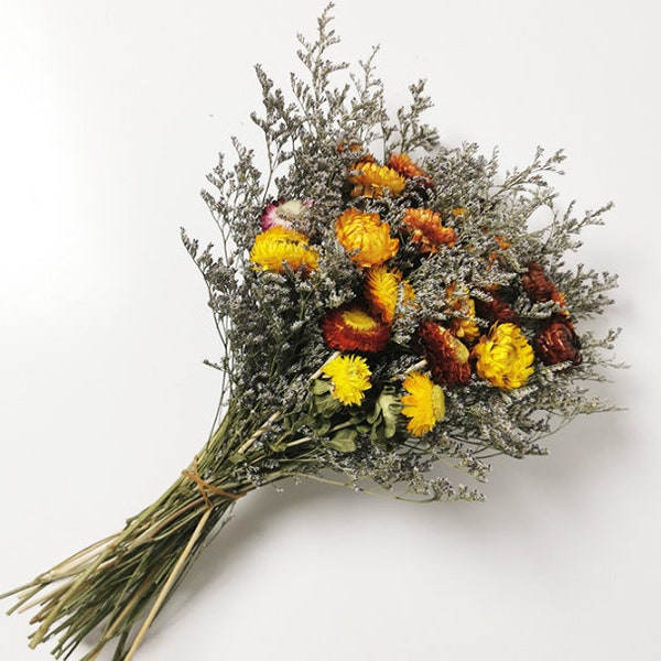 Natural dried flowers bouquet “Golden branches and jade leaves”, Wedding Table Decor,  Dried Flower Table Decorations, Dried Flowers Bunch