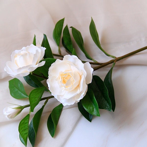 Realistic Gardenias,Artificial Flowers,Wedding/Home Decor,Table Centerpieces,DIY Bouquets,Wedding Bouquets,Gardenias,White Shrub Flowers