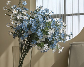 Realistic Wildflowers, Blue Realistic Flowers, Floral Home Decor, Kitchen Decor, DIY Wedding Bouquet Centerpiece, Vase Filler
