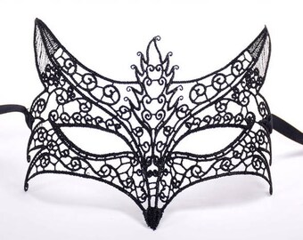 fox masquerade mask etsy
