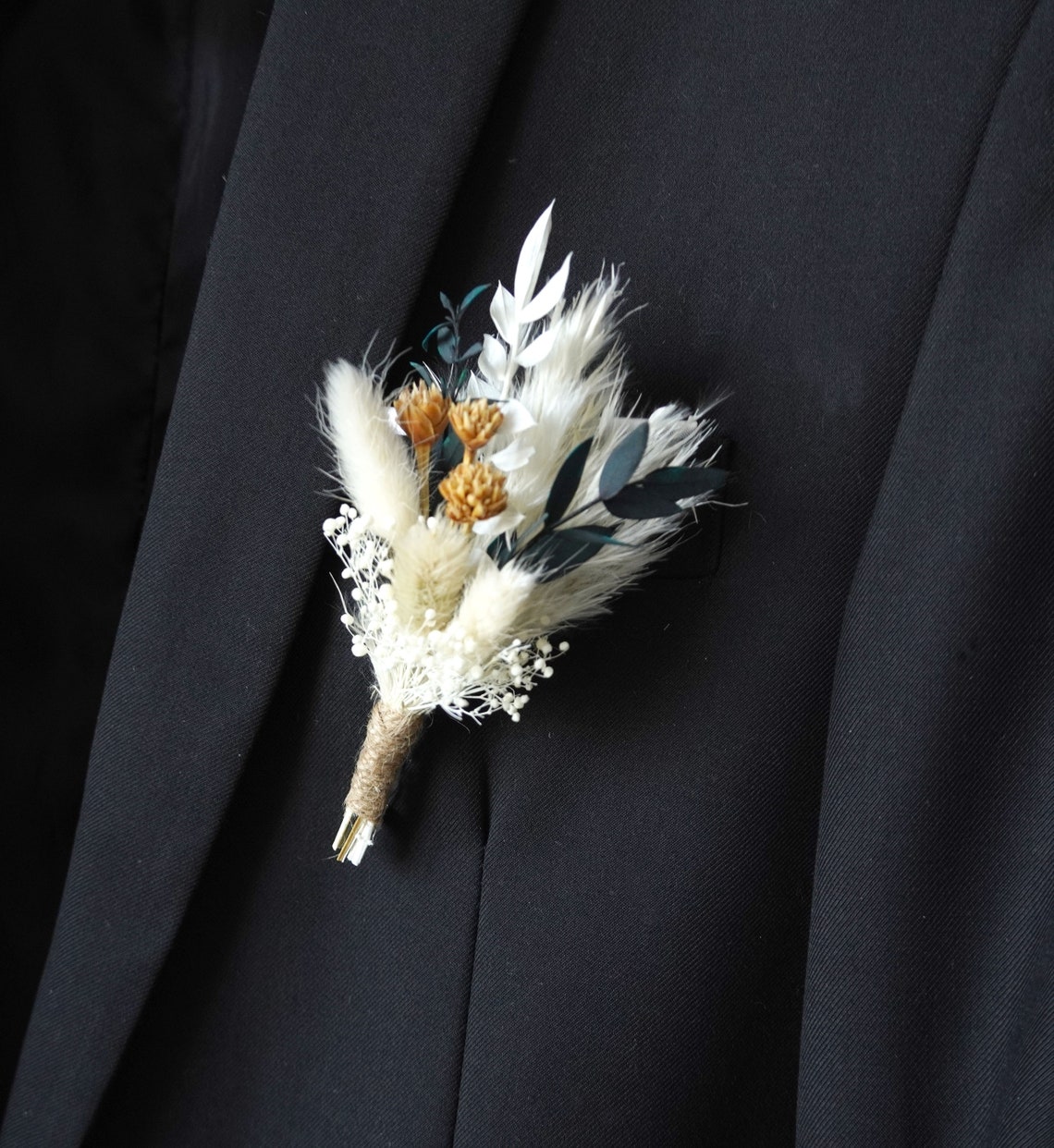 Boutonnières/Wedding Boutonniere/Dry Flower Boutonniere/Mini image 1
