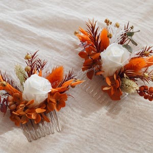 Burgundy Hair Comb,Burgundy Wedding Hairpins,Bridal Wedding Hair Comb,Dried Flower Hair Comb,Bridal Accessories,Bridesmaid Hair Comb