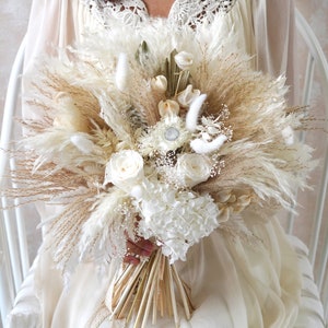 Dried Flower Bouquet/Bohemian Style Bridesmaid Bouquet/Pampas Arrangement/Bridal Bouquet/Country Bohemian Bride/Wedding bouquet