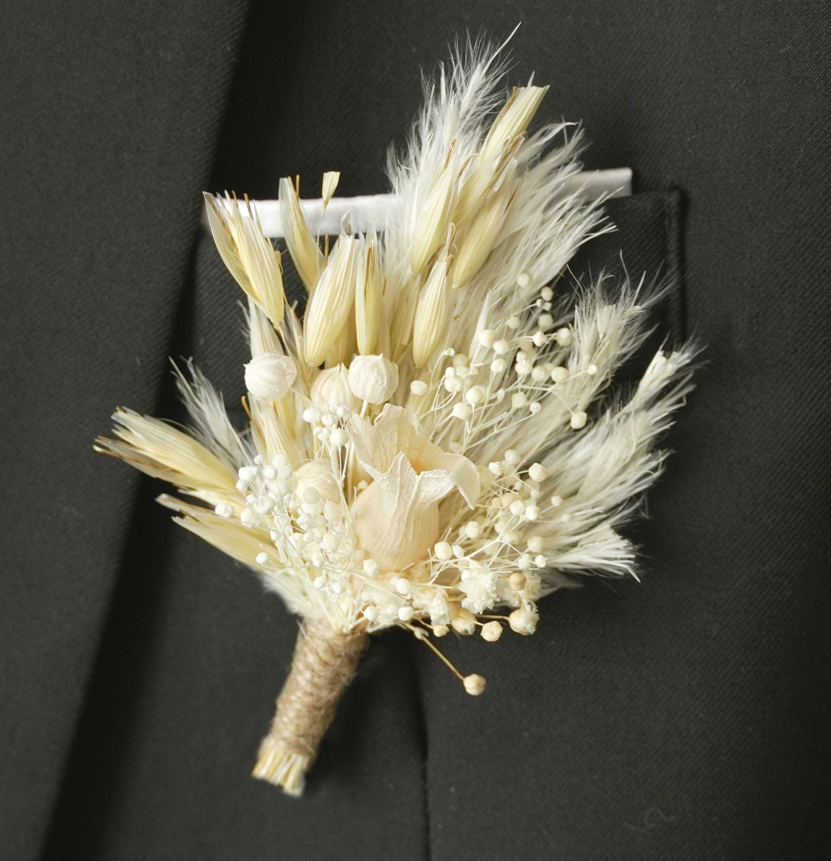 Dry Flower Boutonniere/Mini Dried Flower Bouquet/Boutonniere/Pampas Grass Boutonniere
