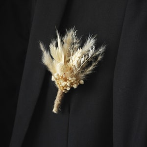 Boutonniere/Wedding Boutonniere/Dry Flower Boutonniere/Mini Dried Flower Bouquet/Dried Boutonniere