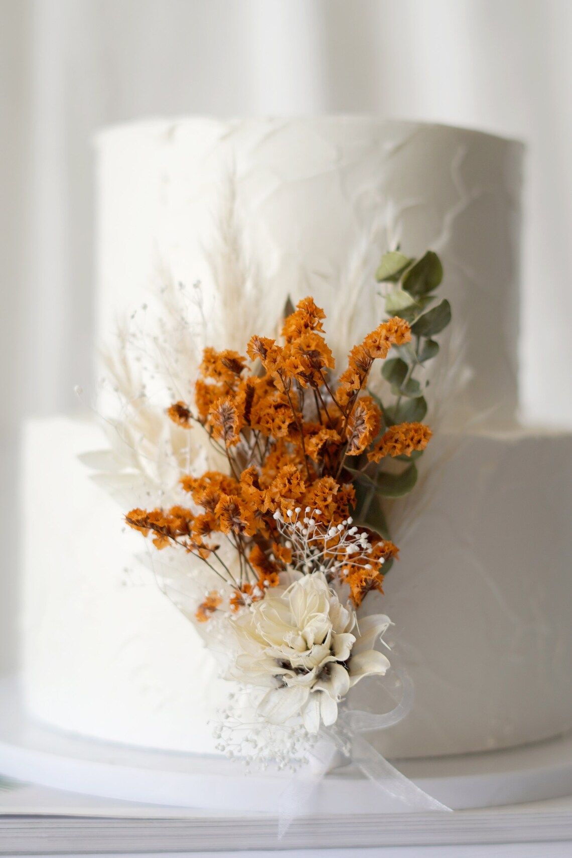 Cake Topper Dried Flower Cake Topperparty Cake Etsy