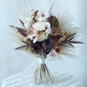 Fall Wedding Flower,Wedding Bouquet,Bridal Bouquet,Bridesmaid Bouquet,Dried Flower Bouquet,Artificial Flowers Bouquet,Pampas Grass Bouquet