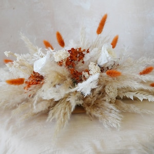 Terracotta /Burnt Orange Hydrangea Table Centerpiece,Rust Color Wedding Table Center Flowers,Fall Autumn Centerpiece,Rust Wedding Bouquet image 5