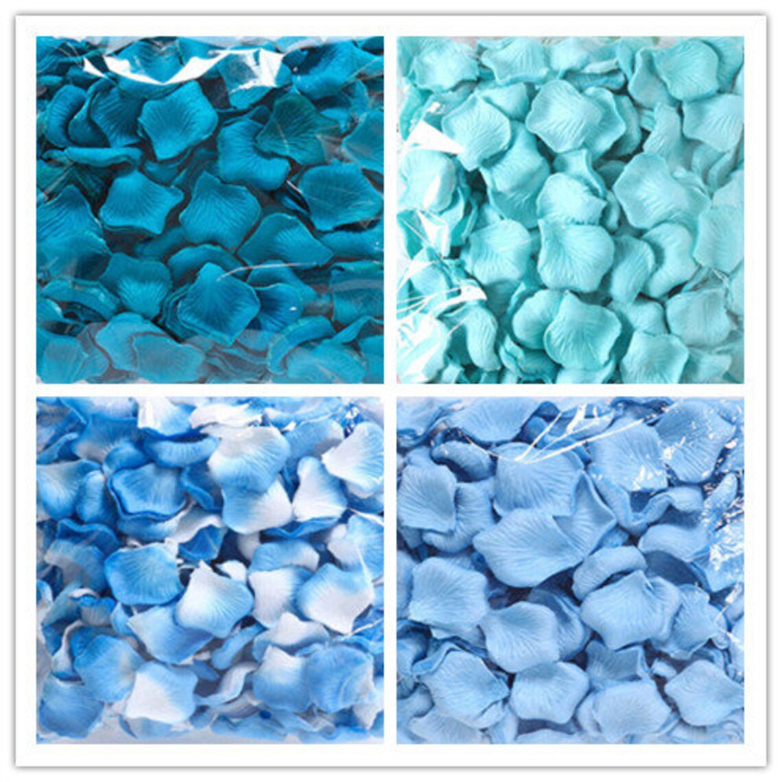 4 Colors Blue Silk Rose Petals 4500 Petals Silk Rose Petals Etsy