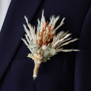 Boutonnières/Wedding Boutonniere/Dry Flower Boutonniere/Mini Dried Flower Bouquet/Dried Boutonniere