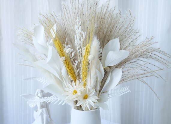 Trockenblumenstrauß, Pampasgrasstrauß, Vasenfüller, getrocknete Blumen, natürliches Blumendekor, Blumenschmuck, Trockenblumenstrauß