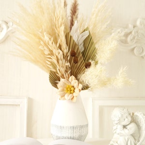 Buquê de casamento, buquê de flores secas, buquê de grama de pampas, decoração de casa, buquê de casa, arranjo de flores