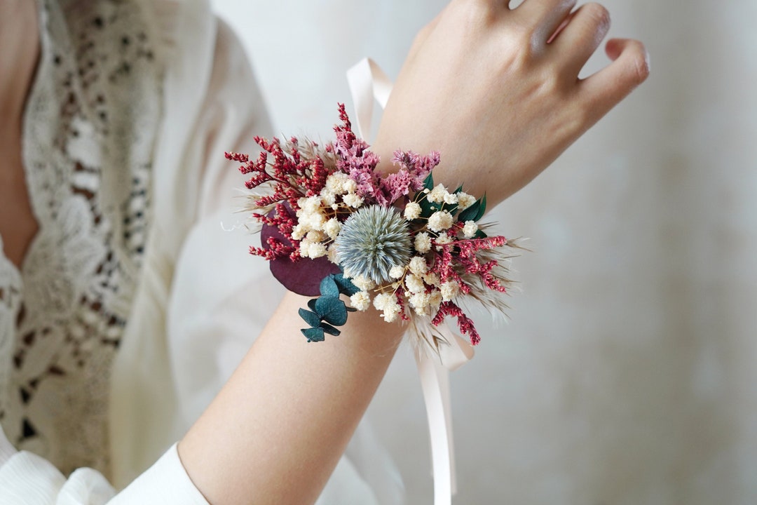 Wine Red Corsage/mother Grandmother Corsage/wedding Corsage/burgundy