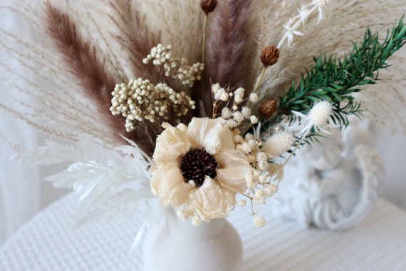 PAMPAS Grass BOUQUET and Black Vase//wedding Gift// Centrepiece //home  Decor/ Pampas Grass// Home Gift//vase// Birthday Gift//boho Style 