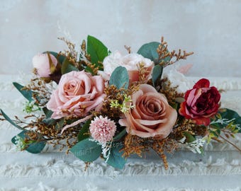 ドライフラワー　結婚式　メインテーブル　3個セット ドライフラワー 結婚式 造花 テーブル ドライフラワーの くすみ が今っ