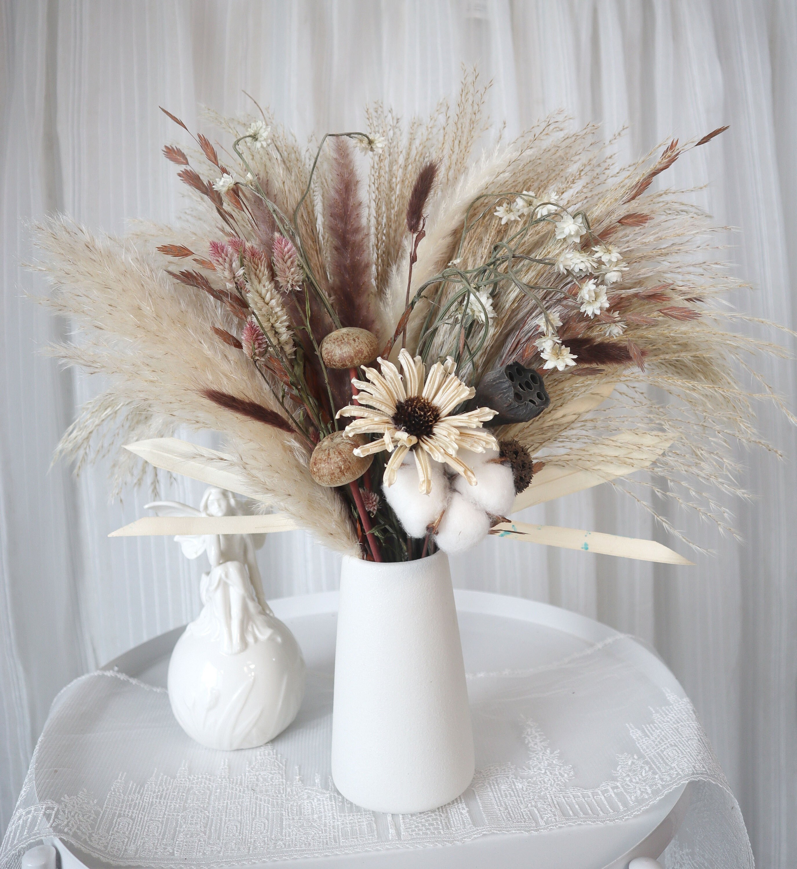 ❤︎  Dried Flower Bouquet,pampas Grass Bouquet,dried Flowers