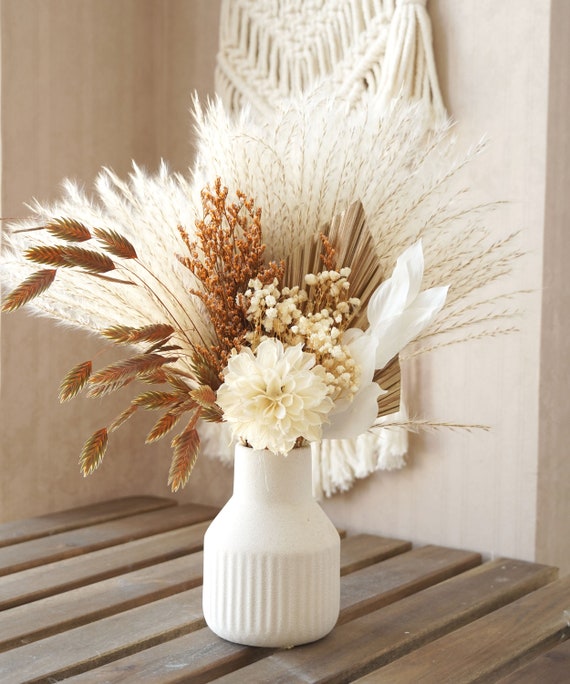 50 Brins Herbe Queue De Lapin Séchée Orange - Décoration Naturelle Pour Mariage Et Maison