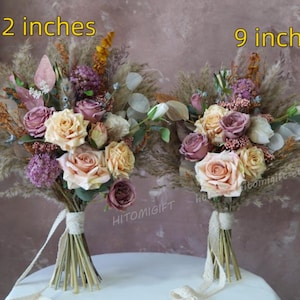 Wedding Bouquet,Pampas Grass Bouquet,Artificial Flowers Bouquet,Bridal Bouquet,Bridesmaid Bouquet,Dried Flower Bouquet