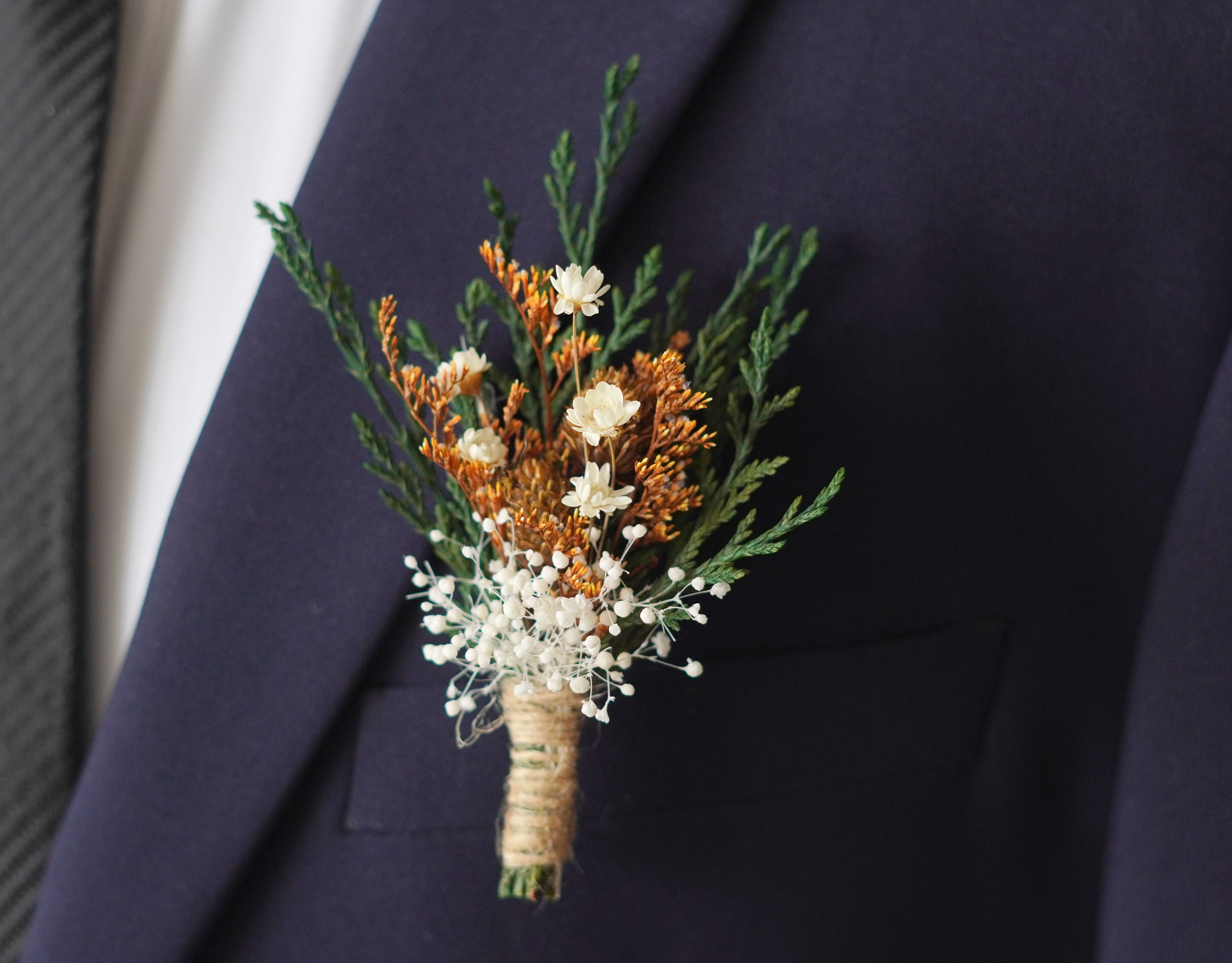 Boutonnièreswedding Boutonnieredry Flower Boutonnieremini Dried Flower  Bouquetdried Boutonnierepine Branches Boutonniere - Etsy
