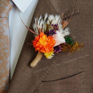 Bridegroom Boutonniere/Men Wedding Boutonniere/Dry Flower Boutonniere/Dried Boutonniere/Mini Dried Flower Bouquet