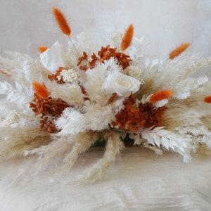 Terracotta /Burnt Orange Hydrangea Table Centerpiece,Rust Color Wedding Table Center Flowers,Fall Autumn Centerpiece,Rust Wedding Bouquet image 8