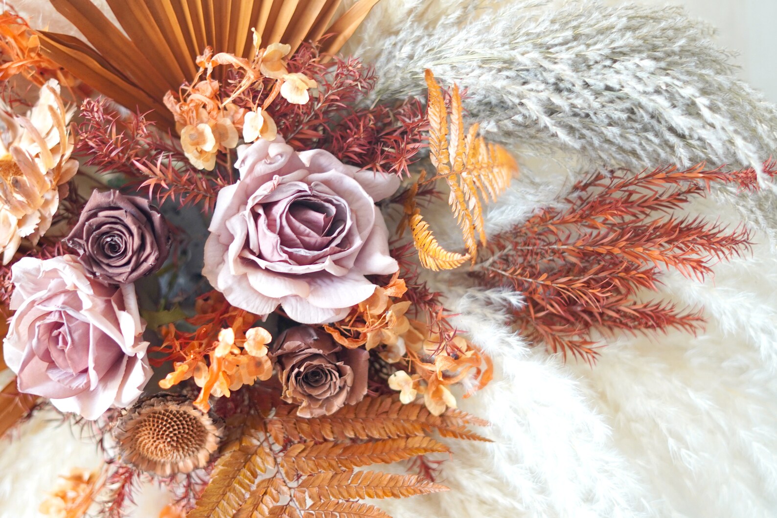 Dusty Wedding Archway Flower,rust Orange Wedding Corner Swag,swag for ...
