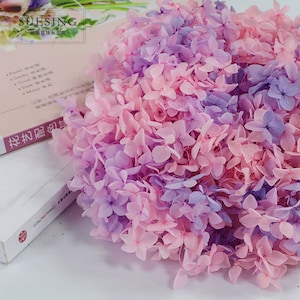 Purple pink dried flower Real Preserved flower Preserved hydrangea small hydrangea wedding flowers