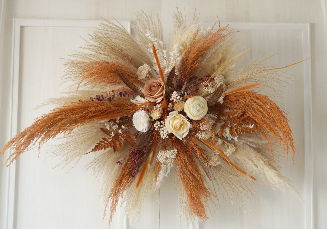 Dusty Wedding Archway Flower,rust Orange Wedding Corner Swag,swag for ...