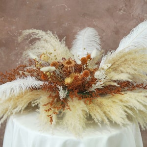 Rust Orange Wedding Corner Swag,Dusty Wedding Archway Flower,Outdoor Wedding Backdrop, Floral Arch Arrangement,Arch Flowers,Party Arch