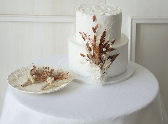 Cake Topper - Dried flower cake topper-Party cake topper-Flower Cake Topper