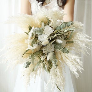 Wedding bouquet,Bohemian wedding,Bridal bouquet,Dried flower bouquet,Pampas Grass bouquet,Natural flower decor,Wedding decoration