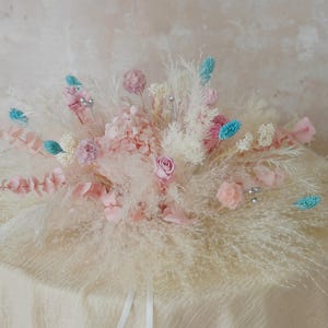 Blush and Cream Wedding Centerpiece,Table Centerpiece,Dried Flower Wedding Centerpiece,Boho Wedding Centerpiece,Pampas Grass Centerpieces